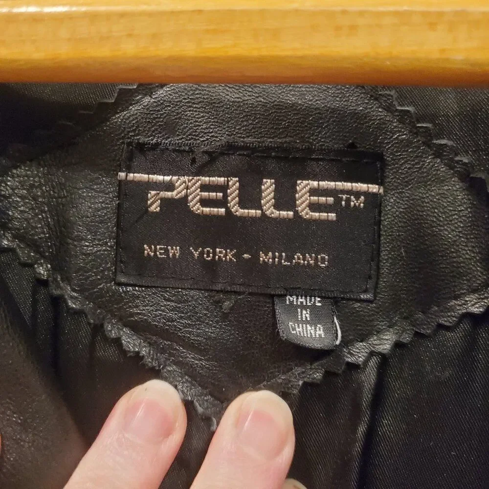 Vintage Pelle Black Genuine Leather Long Trench Coat Friends/Matrix 90's XL-XXL